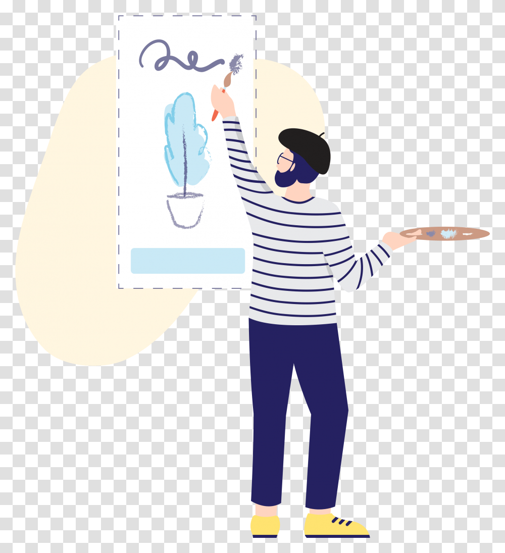 Illustration, Standing, Person, Helmet Transparent Png