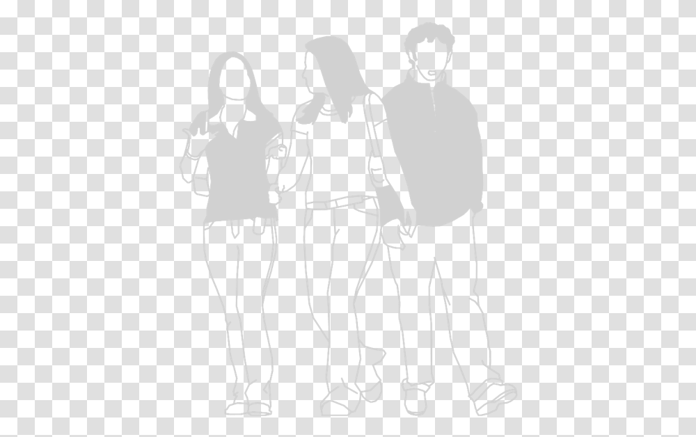 Illustration Standing, Person, Human, People, Stencil Transparent Png
