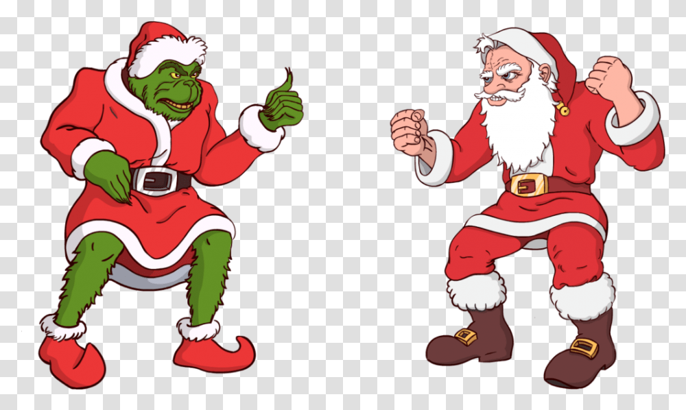 Illustrations Color Digital Painting Clipart Grinch And Santa, Person, Hand, Elf, People Transparent Png
