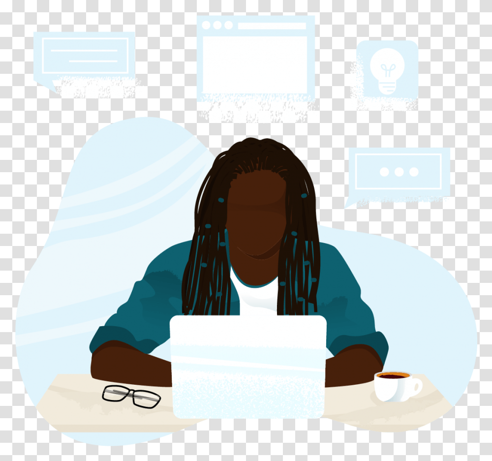 Illustrations Of Black People For Your Next Digital Project Language, Outdoors, Text, Sitting, Crowd Transparent Png