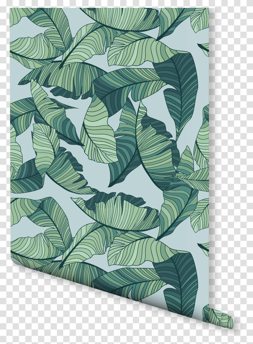 Illustrative Banana Leaf Wallpaper Tropical Wallpaper Pink, Plant, Vegetation, Green, Tree Transparent Png