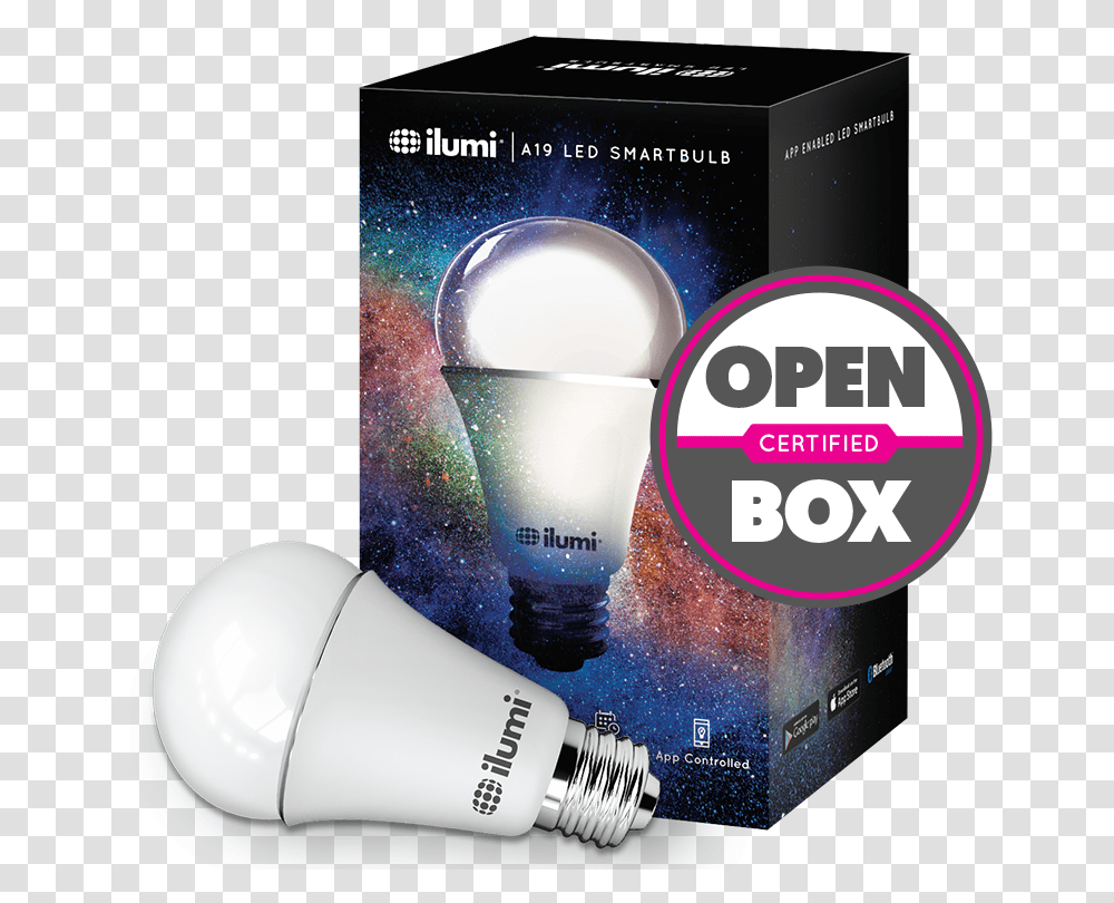 Ilumi Smart Bulb Packaging, Light, Lightbulb, Milk, Beverage Transparent Png