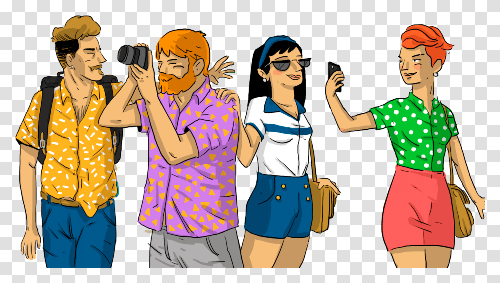 Ilustracin De Grupo De Amigos Fun, Person, Human, Photography, Sunglasses Transparent Png