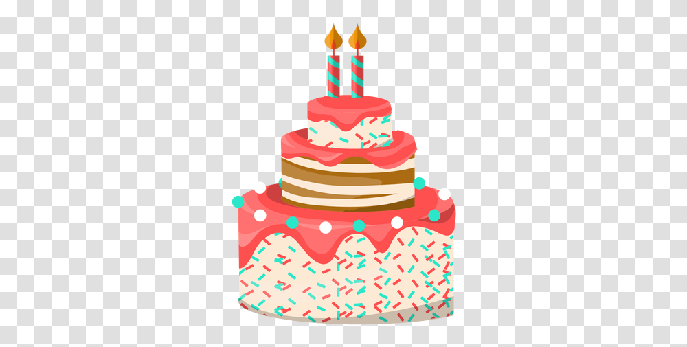 Ilustracin De Pastel Dos Velas Descargar Birthday Cake Illustration, Dessert, Food, Wedding Cake Transparent Png