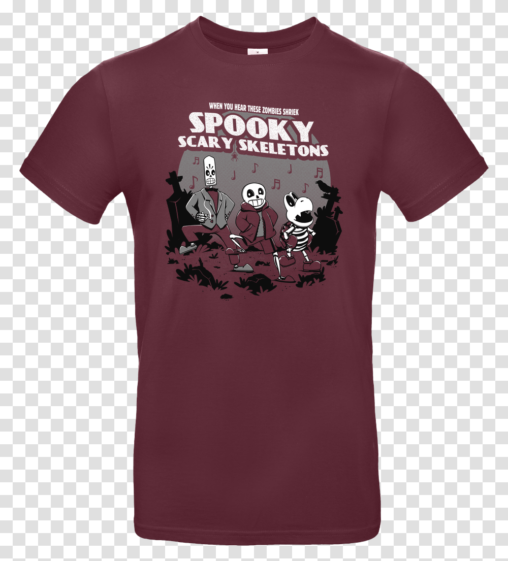 Ilustrata Spooky Scary Skeletons T Shirt Bampc Exact Gamer T Shirt No Background, Apparel, T-Shirt, Sleeve Transparent Png