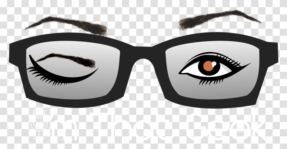 Im That Geek Logo Hazel White Cartoon, Goggles, Accessories, Accessory, Glasses Transparent Png