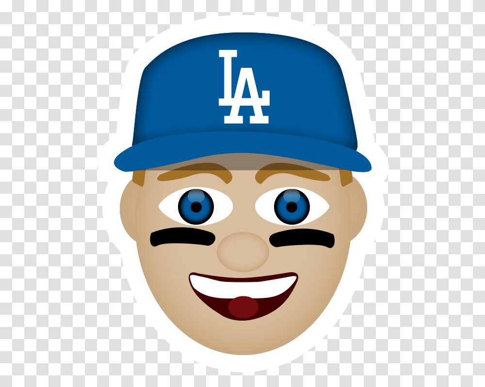 Image 1 Dodger Emoji, Baseball Cap, Apparel, Face Transparent Png