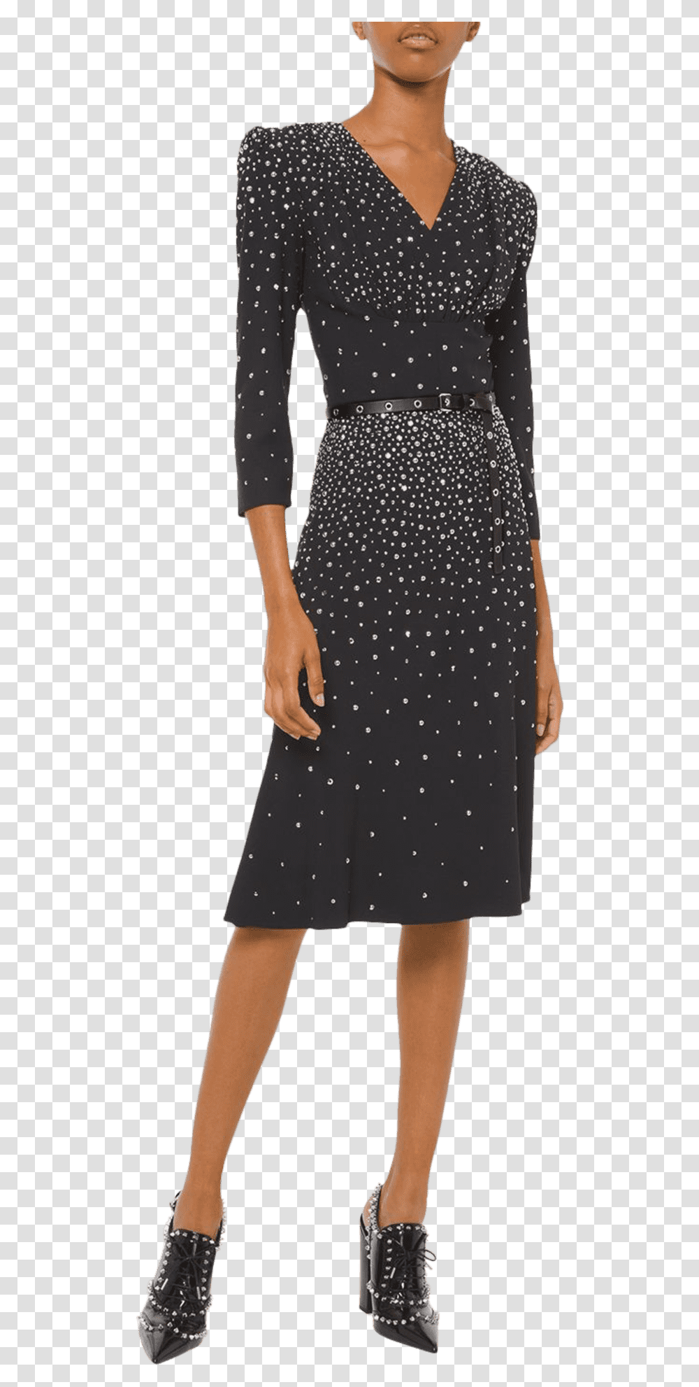 Image 1 Of Polka Dot, Dress, Apparel, Person Transparent Png