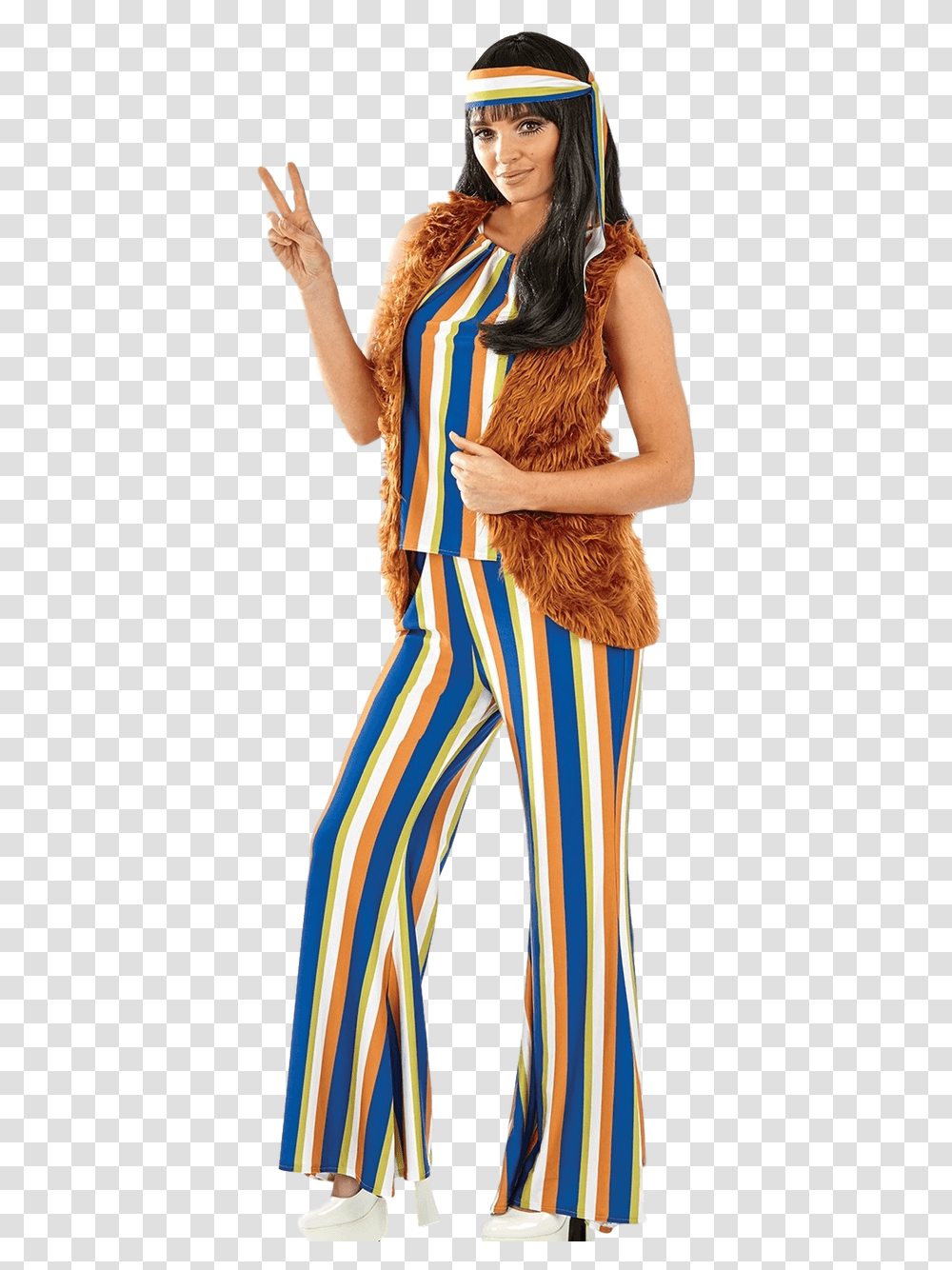 Image 60's Outfit Hippie, Costume, Apparel, Person Transparent Png
