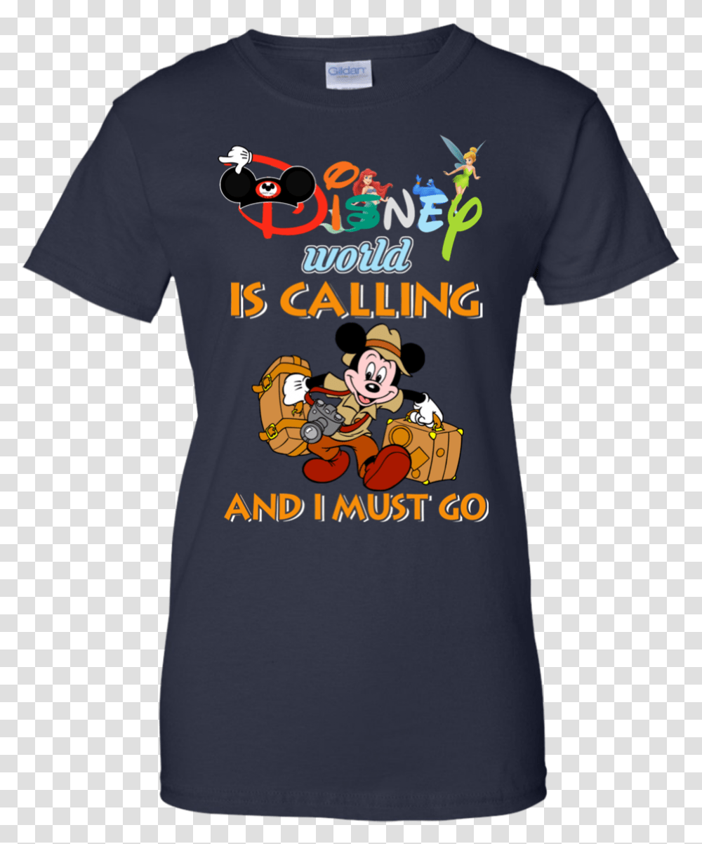 Image 64px Disney World Is Calling And I Must Go T Disney World T Shirts, Apparel, T-Shirt, Plant Transparent Png