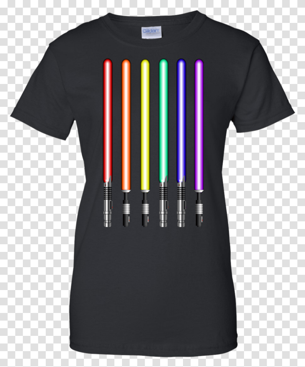 Image 883px Star Wars Lightsaber Rainbow Shirt T Shirt, Apparel, T-Shirt Transparent Png