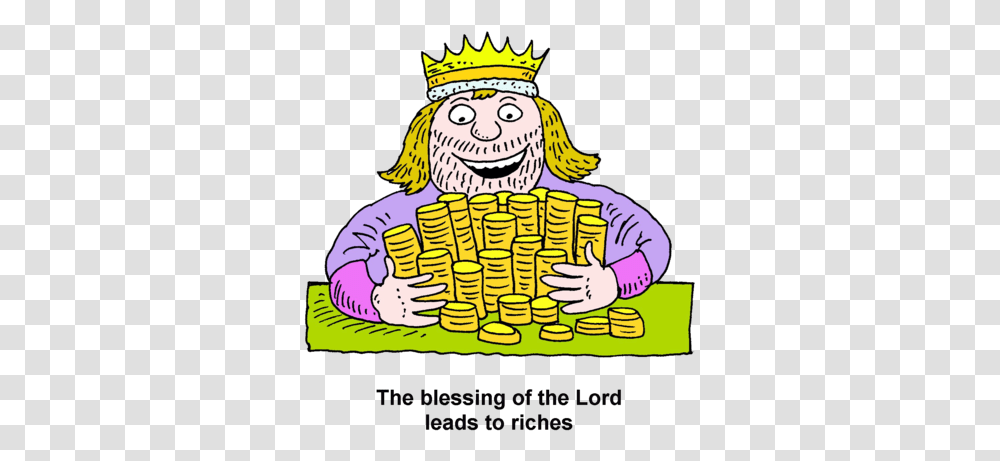 Image A King Embracing Pile Of Gold Coins Christartcom King With Gold Clipart, Plant, Food, Costume, Face Transparent Png