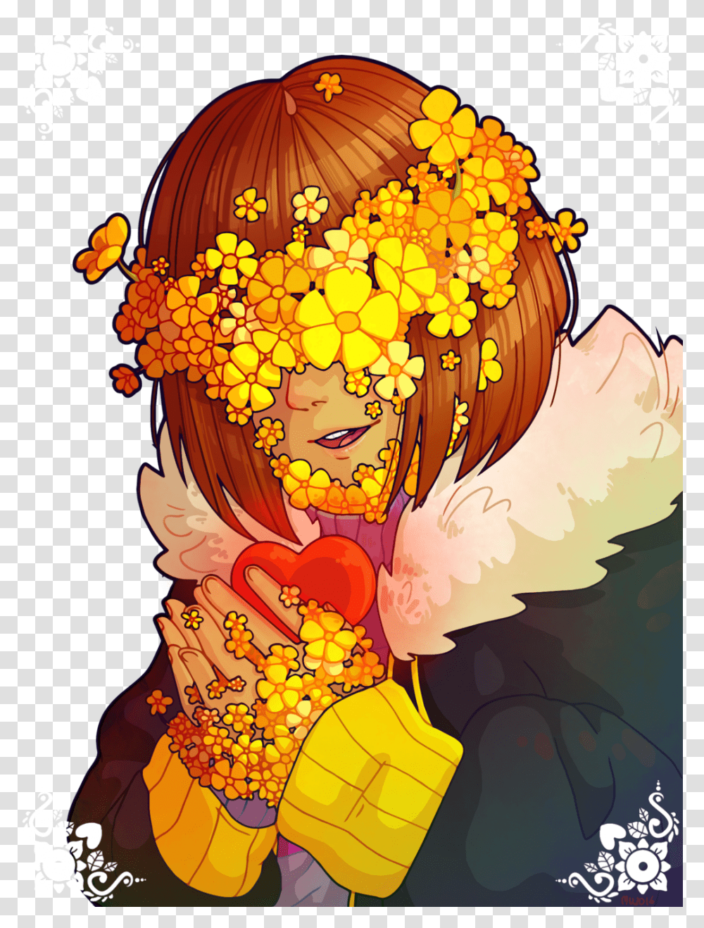 Image About Art In Undertale By ' Undertale Flowerfell, Graphics, Floral Design, Pattern, Lamp Transparent Png