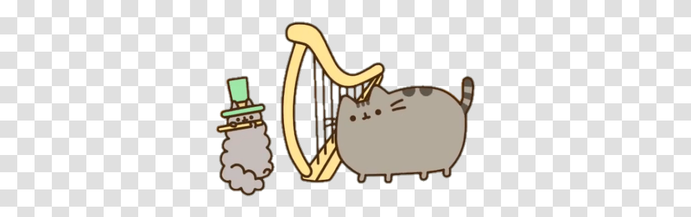 Image About Cat In Edits And Art Pusheen I Kinda Like You, Musical Instrument, Harp, Leisure Activities, Lyre Transparent Png
