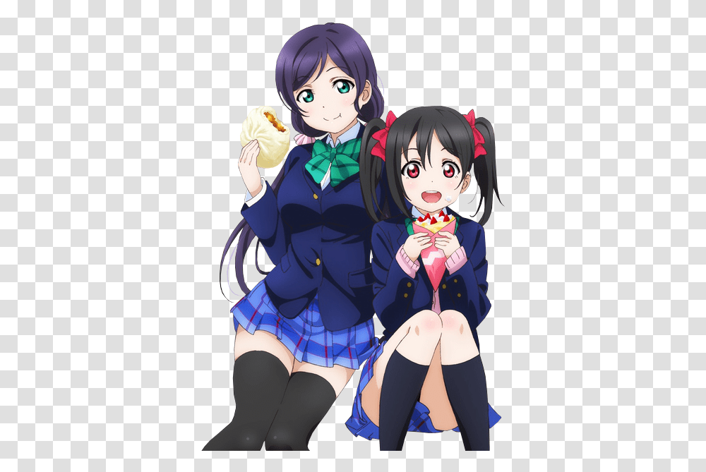Image About Love Live In By Miko Nozomi Tojo And Nico Yazawa, Comics, Book, Manga, Person Transparent Png