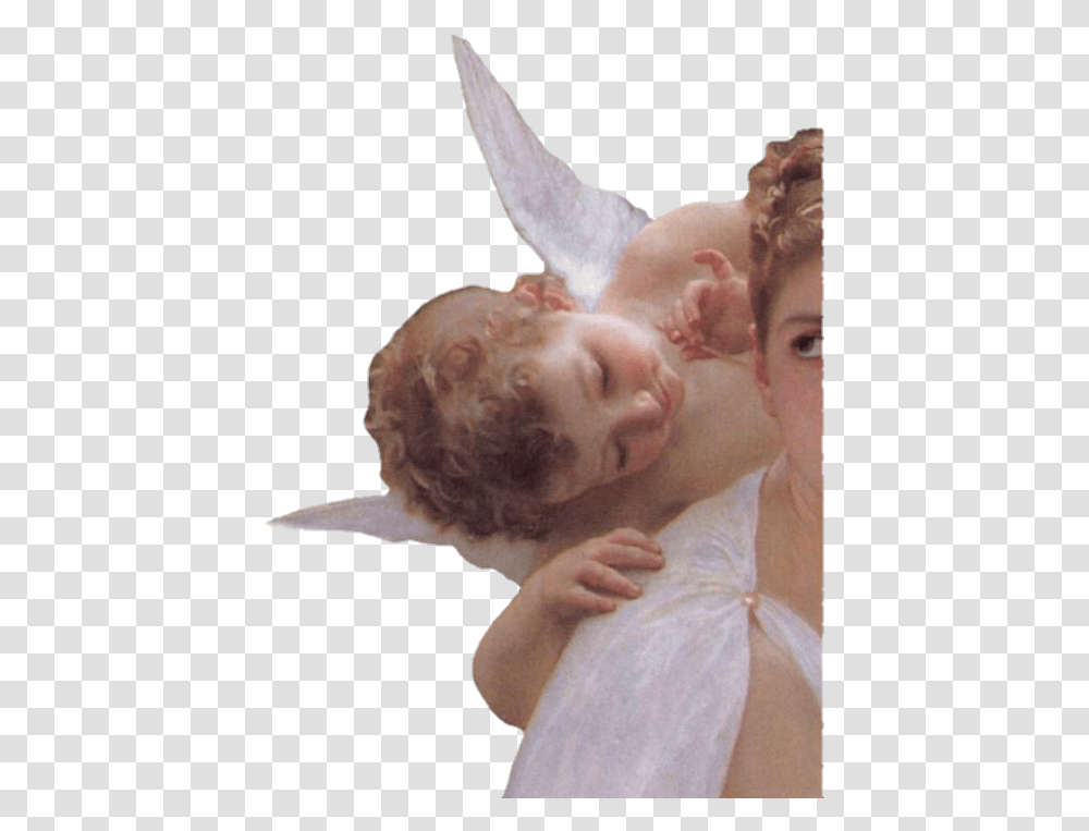 Image Aesthetic Angel Painting, Newborn, Baby, Person, Face Transparent Png