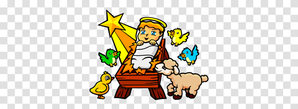 Image Baby Jesus With Birds And Lamb Christartcom Fictional Character, Poster, Advertisement, Performer, Animal Transparent Png