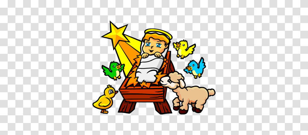Image Baby Jesus With Birds And Lamb, Poster, Advertisement, Star Symbol Transparent Png