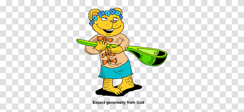 Image Bear With Large Spoon, Person, Toy, Face, Hula Transparent Png