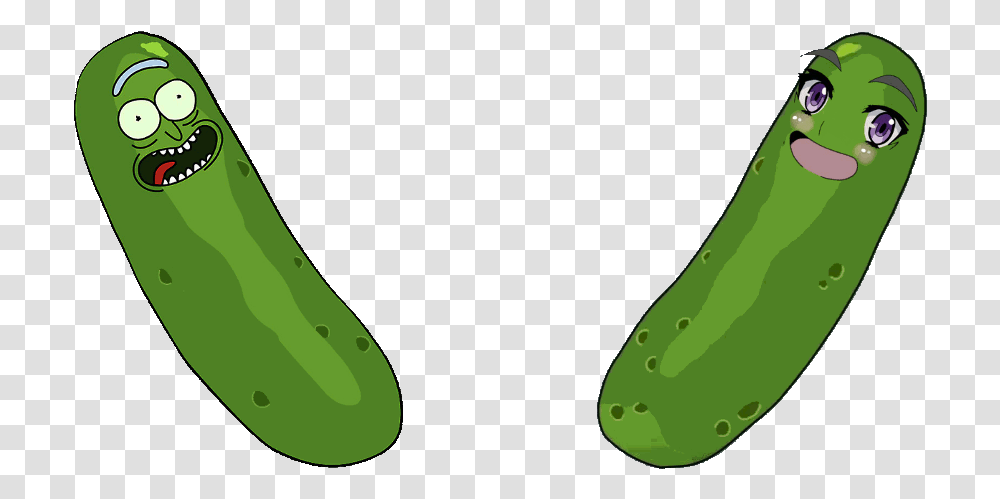 Image Black And White And Morty Sticker For Pickle Rick Background, Plant, Food, Fruit, Relish Transparent Png