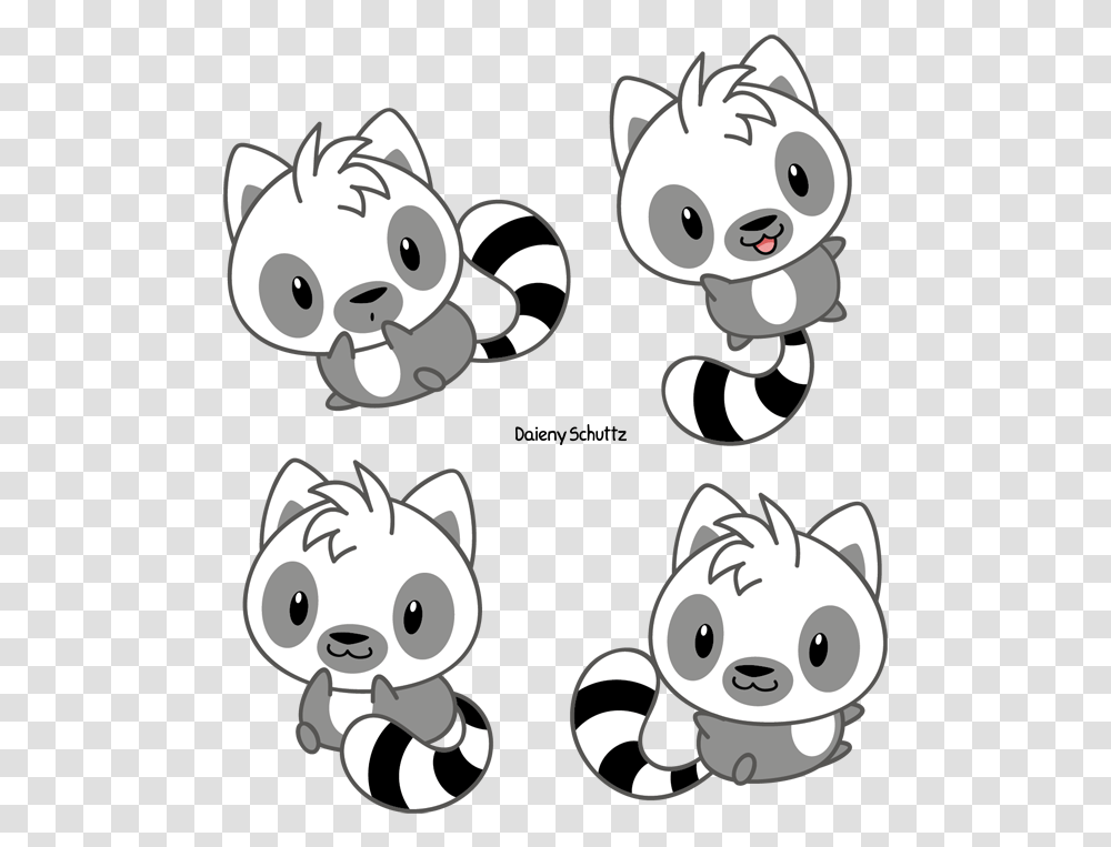 Image Black And White Download Rings Drawing Cute Cute Lemur Cartoon, Stencil, Cat, Pet, Mammal Transparent Png