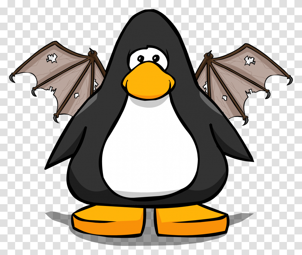 Image Brown Bat Wings From A Player Club Penguin With Headphones, Bird, Animal, King Penguin Transparent Png