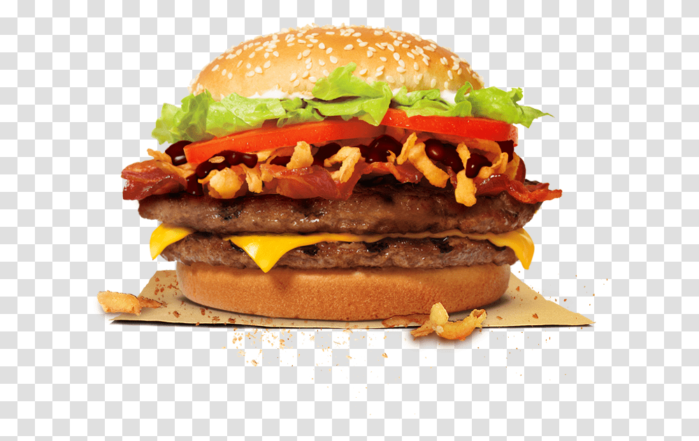Image Burger King Double Bacon Cheeseburger, Food, Sesame Transparent Png