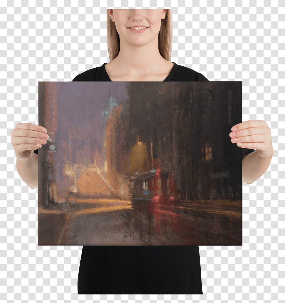 Image Canvas Print, Person, Fireplace, Indoors Transparent Png