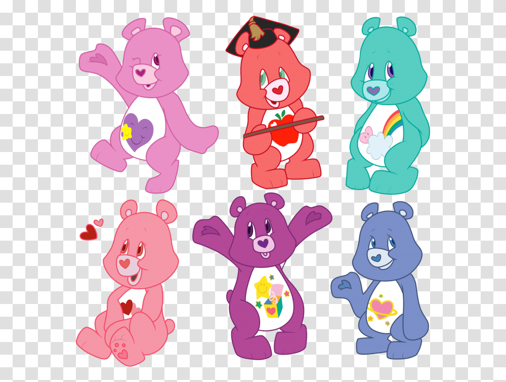 Image Care Bears Bashful Heart Bear, Plant, Text, Graphics, Crowd Transparent Png