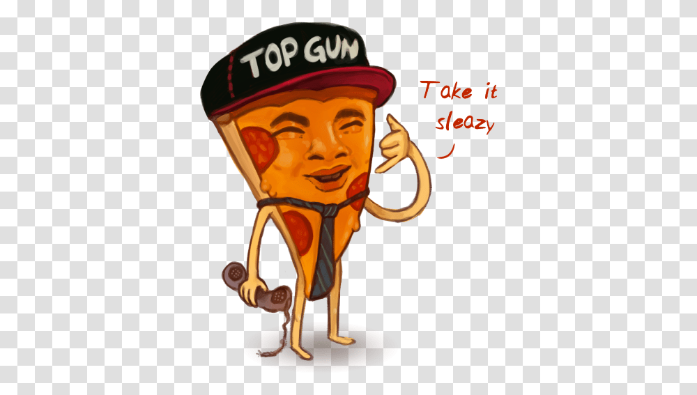 Image Cartoon Pizza With Top Hat, Person, Human, Helmet Transparent Png