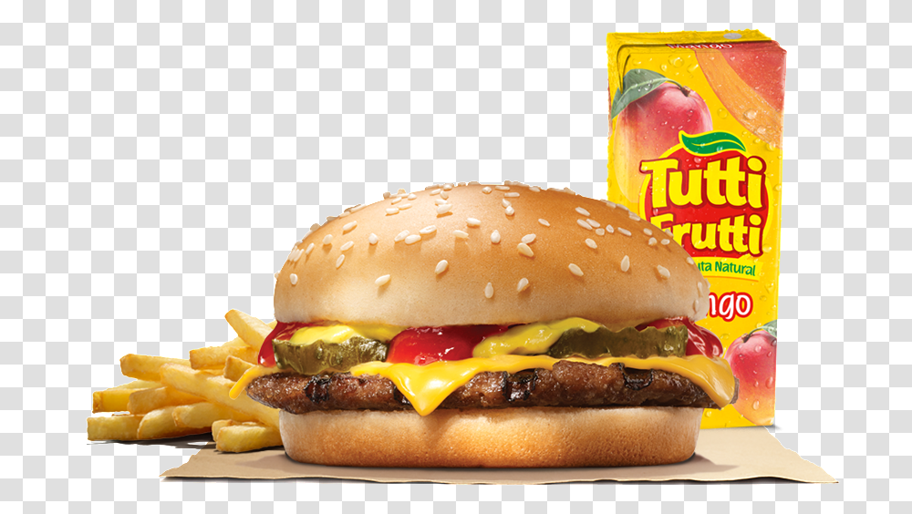 Image Cheeseburger Burger King Precio, Food, Fries, Bun Transparent Png