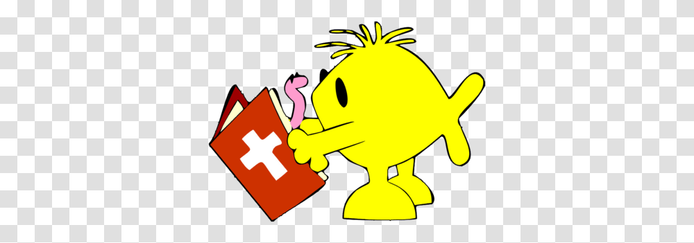 Image Christian Fish Reading Bible Book Worm Look Out Of Bible, Pac Man, Hand Transparent Png