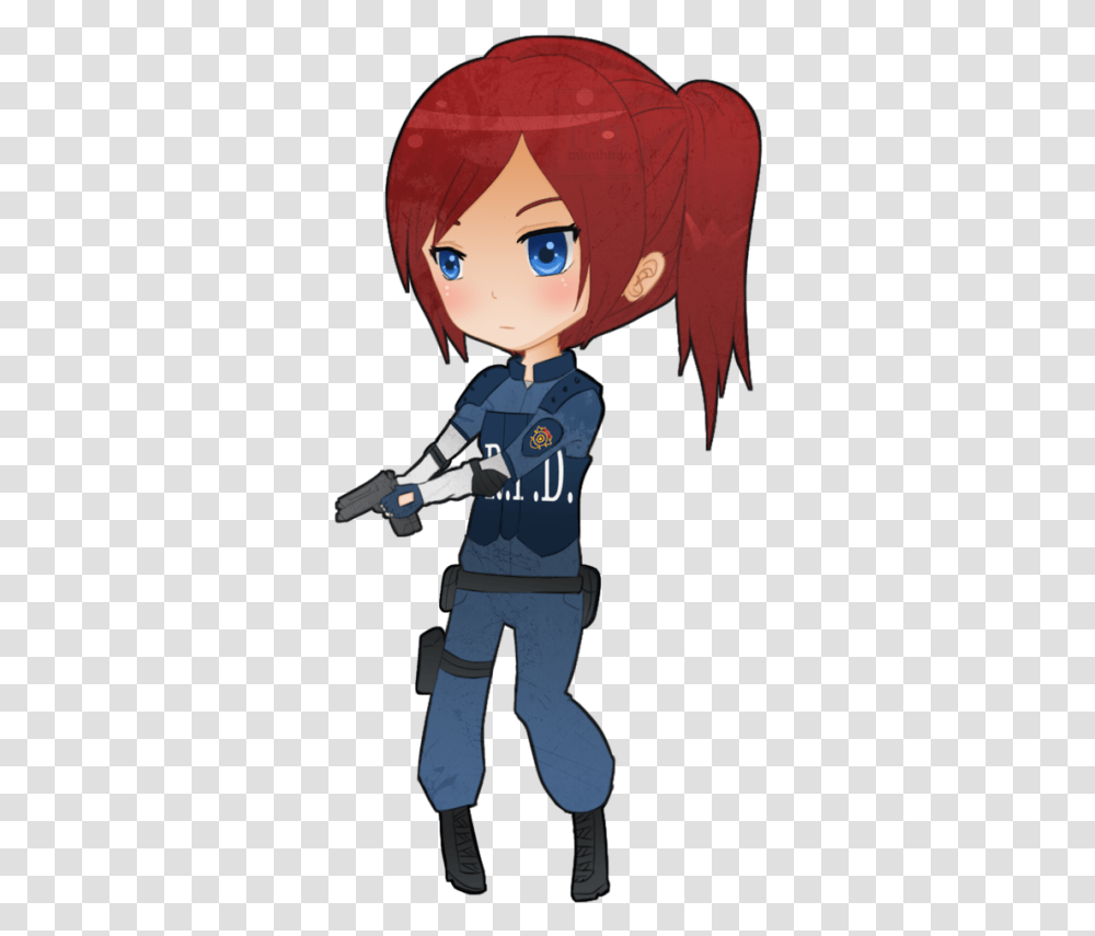 Image Claire Redfield As A Cop, Manga, Comics, Book, Person Transparent Png