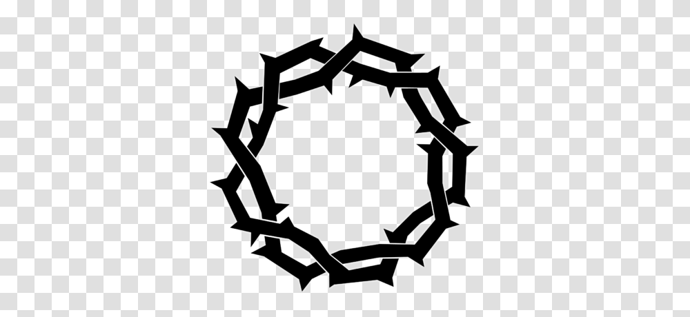 Image Crown Of Thorns, Stencil, Recycling Symbol Transparent Png