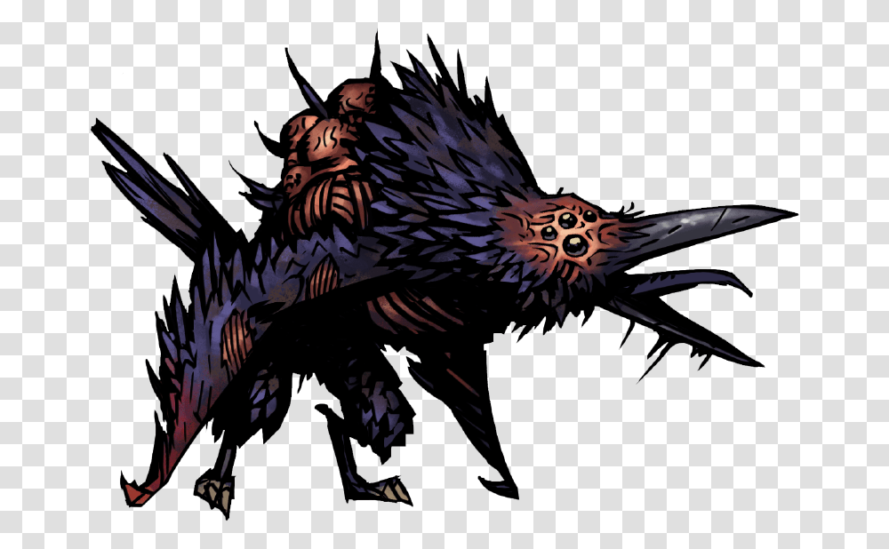Image Darkest Dungeon Raven Abomination, Bird, Animal, Sea Life, Dragon Transparent Png