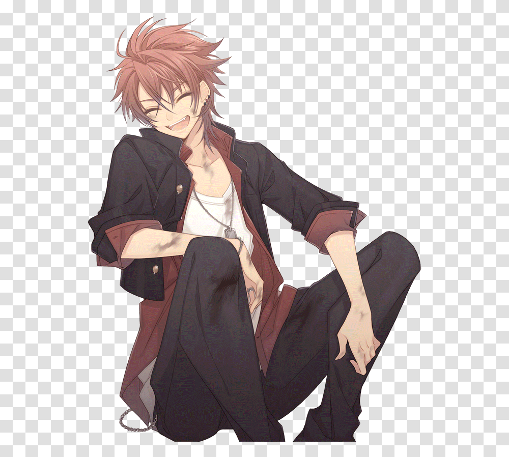 Image Day Scout Anime Boy Sitting, Manga, Comics, Book, Person Transparent Png