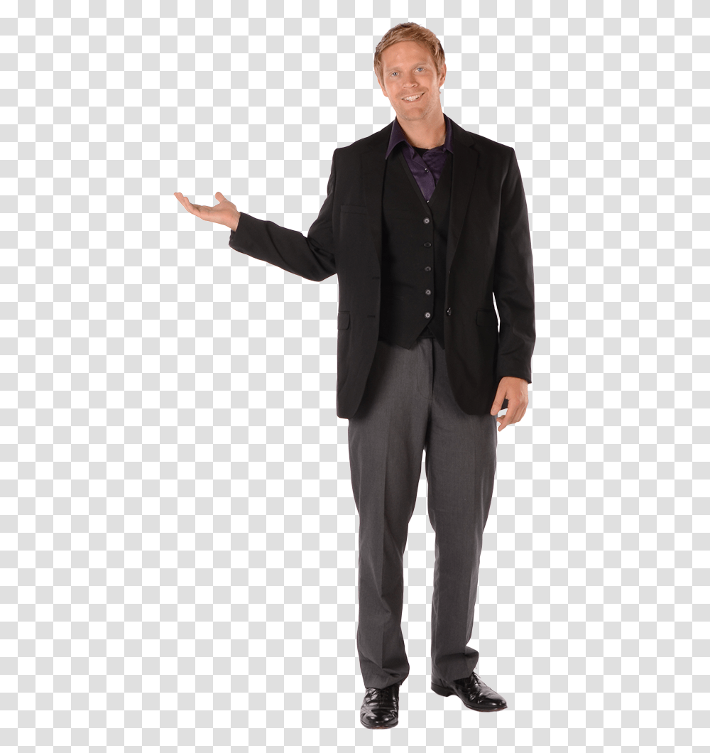 Image Description Man Giving Thumbs Up, Suit, Overcoat, Person Transparent Png