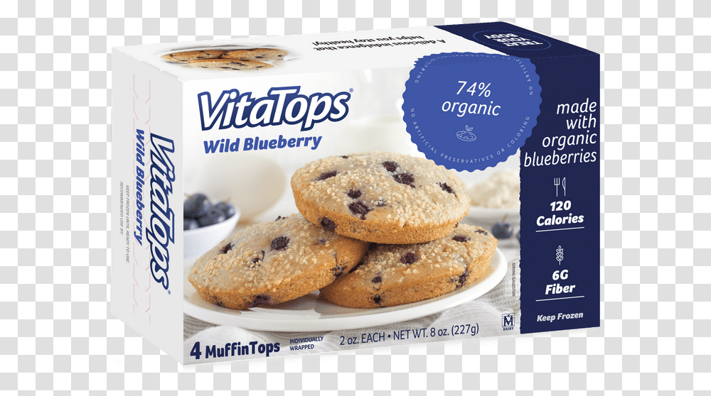 Image Description Vitatops Muffin Tops, Plant, Bread, Food, Blueberry Transparent Png