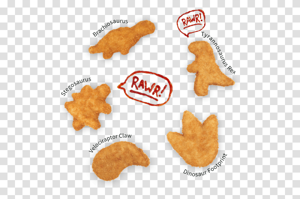 Image Dino Chicken Nuggets, Food, Fried Chicken, Cookie, Biscuit Transparent Png