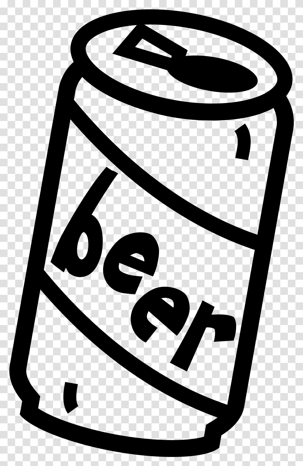 Image Download Cool Tin Can Clipart Black And Beer Cartoon Black And White, Gray, World Of Warcraft Transparent Png