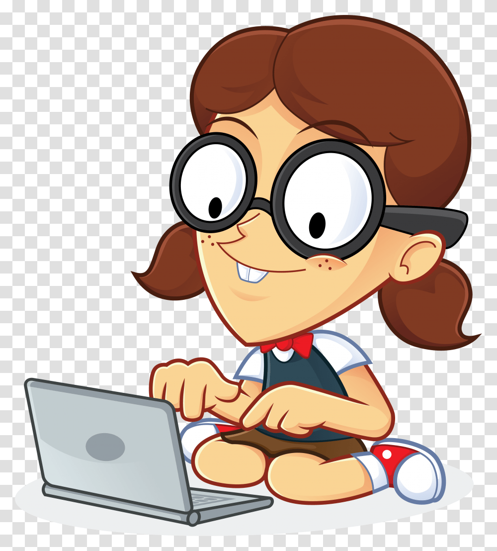Image For Free Girl Geek With Laptop People High Resolution Clip, Face, Eating, Food, Magnifying Transparent Png