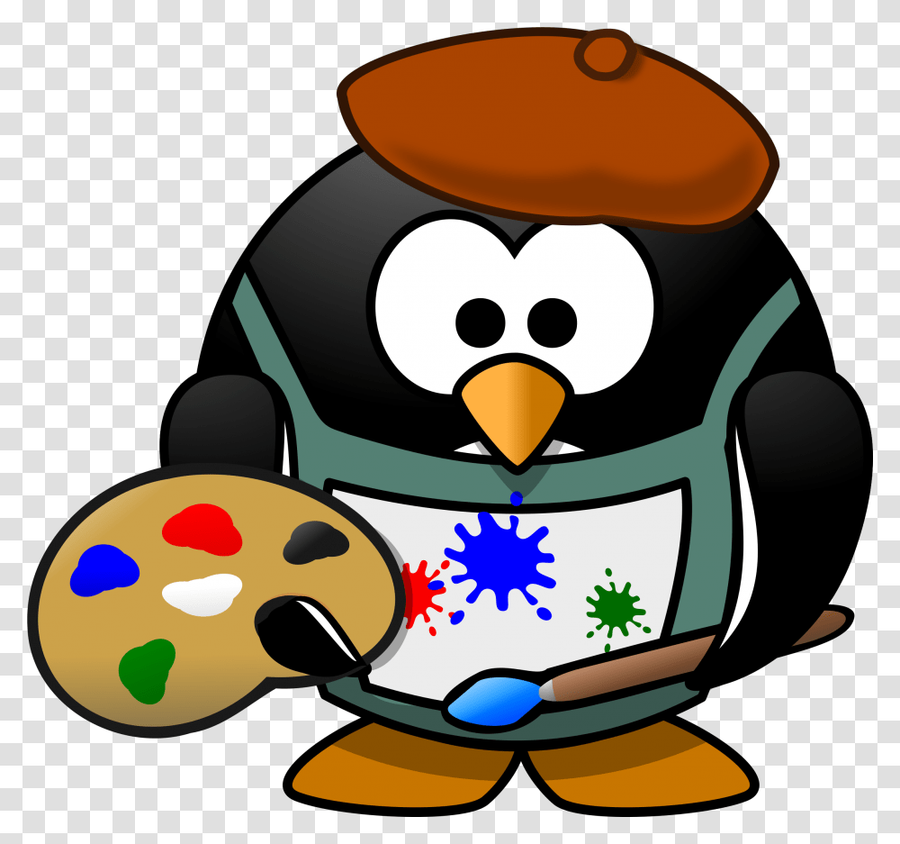 Image For Free Painter Penguin High Resolution Clip Art Ideas, Bird, Animal, Fowl, Poultry Transparent Png