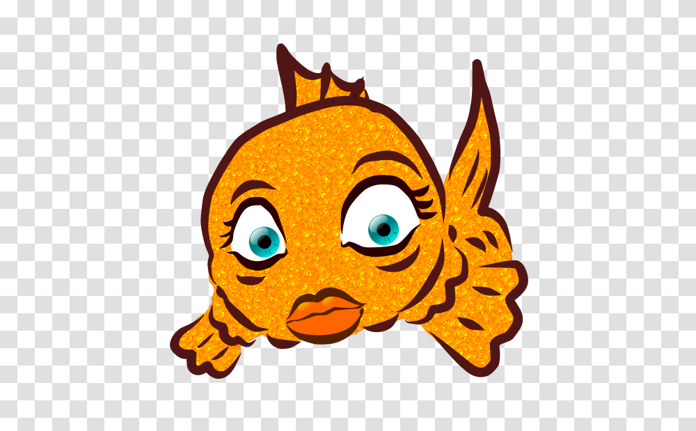 Image For Goldfish Girl Lips Animal Clip Art Animal Clip Art, Label, Mask, Halloween Transparent Png