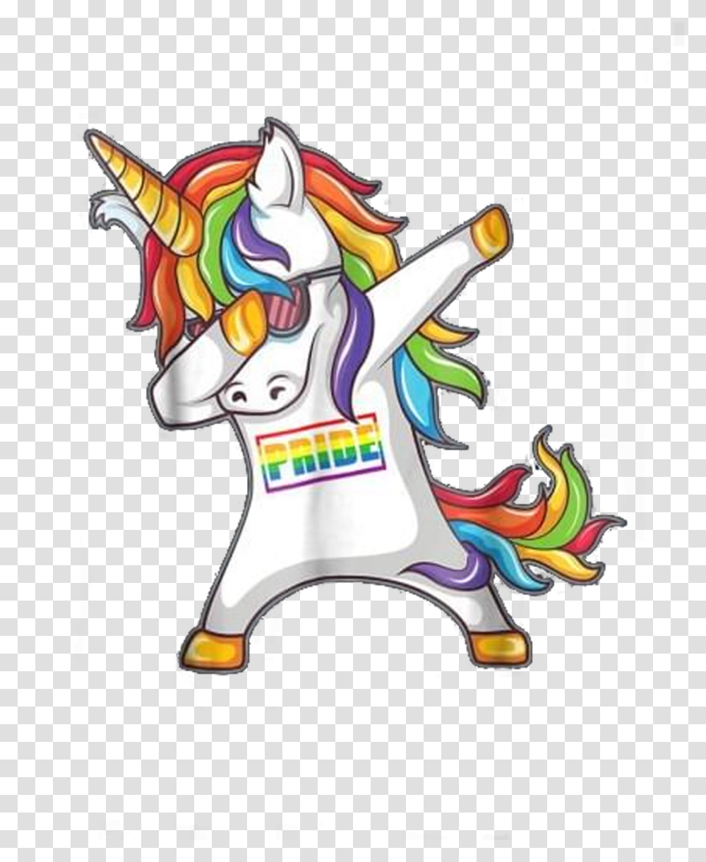 Image For Pride Gay Be Lesbian Unicorn Dabbing Funny Dabbing Unicorn, Performer, Leisure Activities Transparent Png