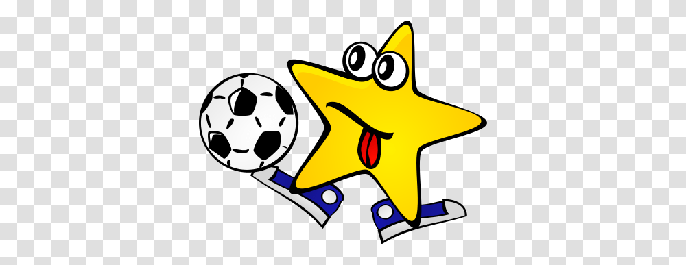 Image For Star Soccer Player Character Clip Art Character Clip, Star Symbol, Soccer Ball, Football, Team Sport Transparent Png