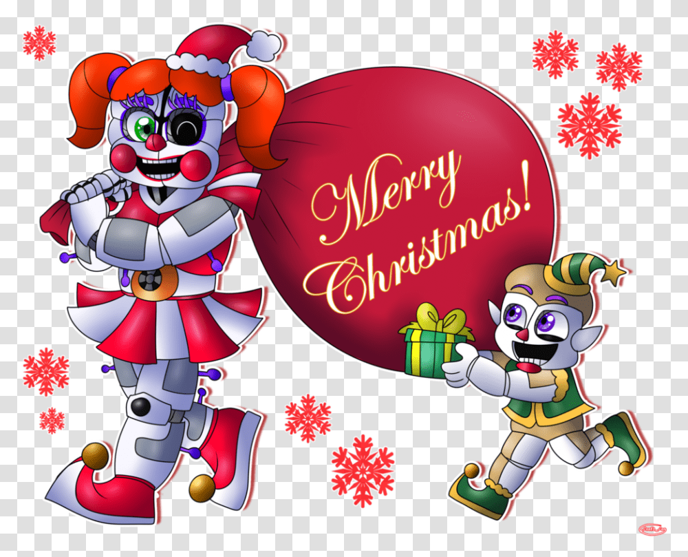 Image Free Download Drawing Christmas Fnaf Sister Location Merry Christmas, Super Mario Transparent Png