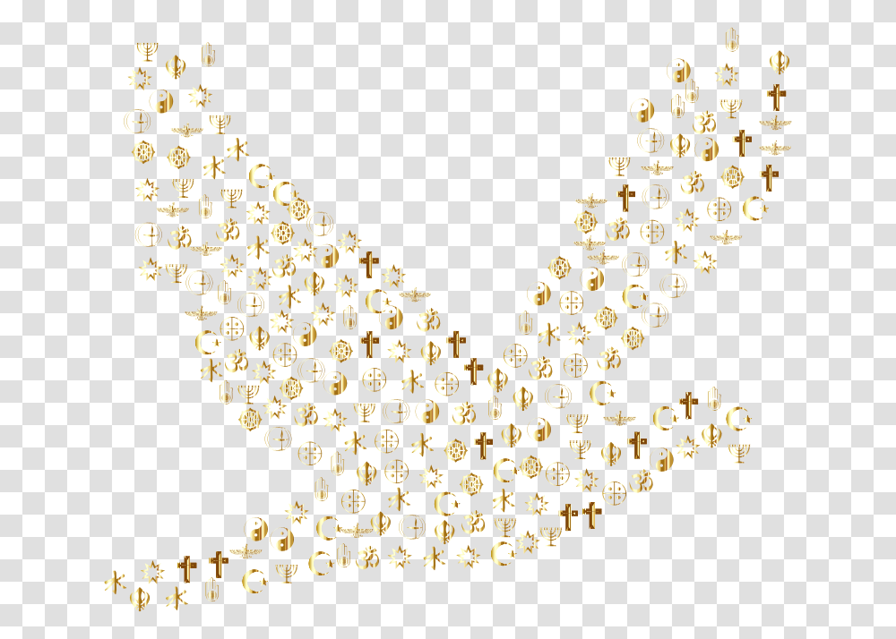 Image Free Library Dove Gold Religion Clipart No Background, Necklace, Jewelry, Accessories Transparent Png