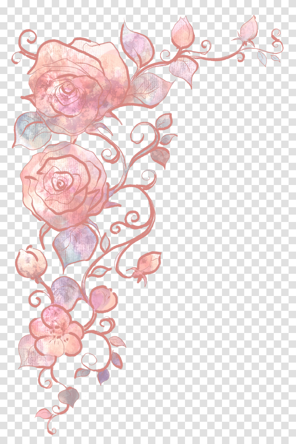 Image Free Stock Art Hand Painted Rose Abstract Art Transparent Png
