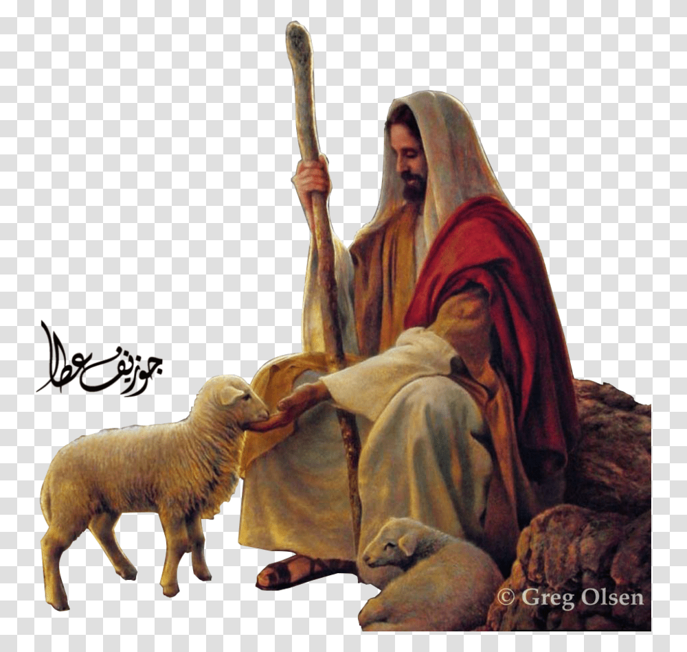 Image Free Stock Jesus Good Shepherd Clipart Seek And You Shall Find Jesus, Sheep, Mammal, Animal, Person Transparent Png