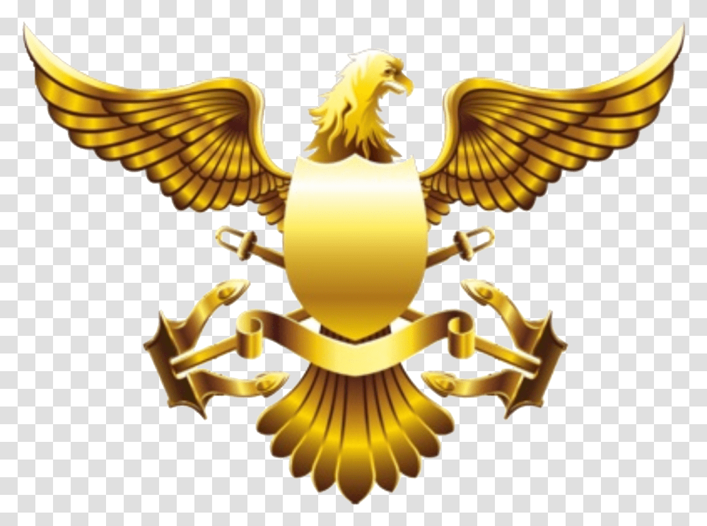 Image Freeuse Stock Golden American Falcon Transprent Gold Eagle Logo, Bird, Animal, Emblem Transparent Png